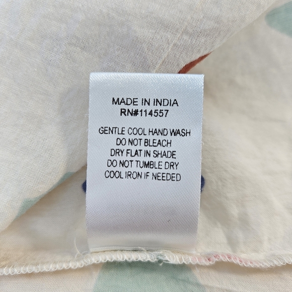 THML Confetti Print Puff Sleeve Top Womens M Cream/multicolor - Picture 5 of 9